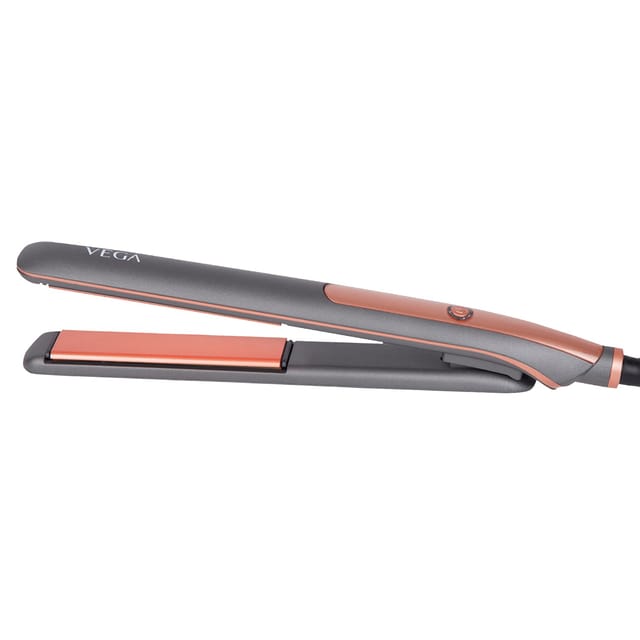 VEGA Glam Shine Hair Straightener with Adjustable temperature & Wide Ceramic Coated Floating Plates  (VHSH-24), Grey