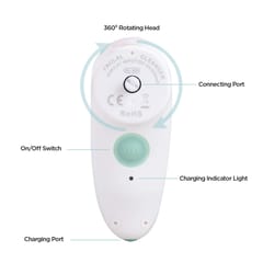 VEGA Electric Facial Cleanser and Massager - Water Proof (VHFC-01), Green