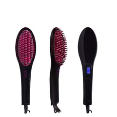 VEGA X-Glam Hair Straightening Brush With Anti-Scald technology (VHSB-01), Black