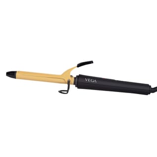 VEGA Ease Curl Hair Curler-19 mm With Ceramic Coated Barrel (VHCH-01), Black