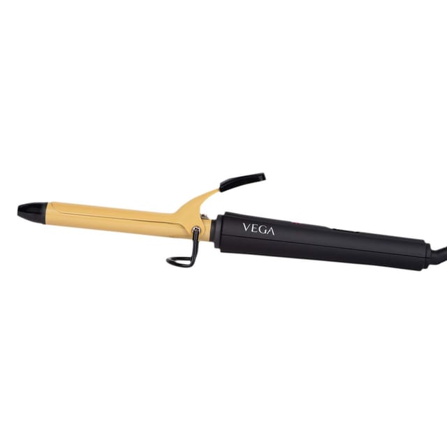 VEGA Ease Curl Hair Curler-19 mm With Ceramic Coated Barrel (VHCH-01), Black