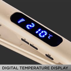 VEGA Pro-Ease Hair Straightener With Adjustable temperature and Wide Ceramic Coated Plates  (VHSH-22), Black