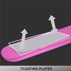 VEGA Fab Hair Straighener With Ceramic Coated Floating Plates (VHSH-15), Pink