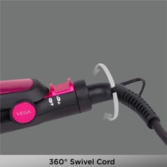 VEGA Silky Hair Straightener With Ceramic Coated Plates (VHSH-06), Pink