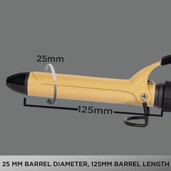 VEGA Ease Curl Hair Curler-25 mm With Ceramic Coated Barrel (VHCH-02), Black