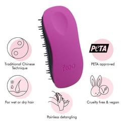 ikoo Detangling, Scalp Massaging Hair (Sugar Plum - Black Bristles)