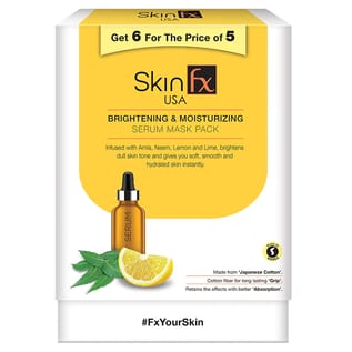 Skin Fx Brightening & Moisturizing  Women Seum Mask Combo Pack of 6