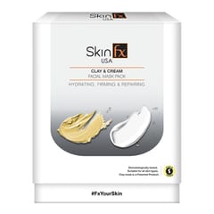 Skin Fx Clay & Cream  Women Facial Mask Pack of 2