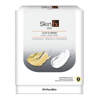 Skin Fx Clay & Cream  Women Facial Mask Pack of 2