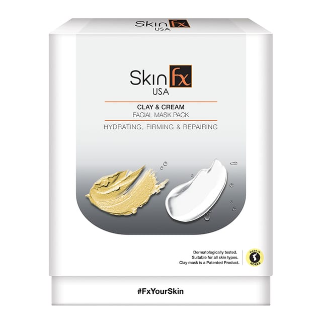 Skin Fx Clay & Cream  Women Facial Mask Pack of 2