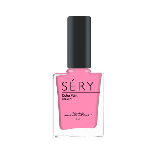 SERY ColorFlirt Nail Paint  Pop Pink, 10 ml