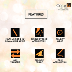Color Fx Eyedentity 2 in 1 Kajal and Eyeliner