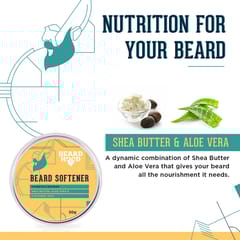 Beardhood Beard Softener For Men - Shea Butter and 6 Natural Oils, 50g