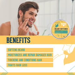 Beardhood Beard Softener For Men - Shea Butter and 6 Natural Oils, 50g