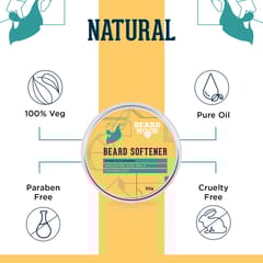 Beardhood Beard Softener For Men - Shea Butter and 6 Natural Oils, 50g