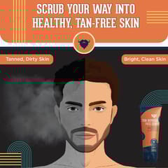 Beardhood Tan Removal Face Scrub with Moringa, Walnut Granules & Almond Oil,100gm