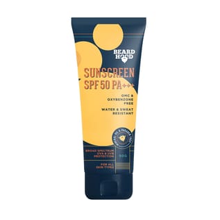 Beardhood SPF 50 PA+++ OMC & Oxybenzone Free Sunscreen,  50g
