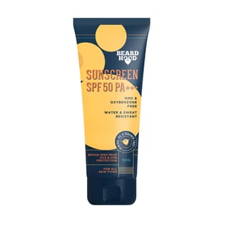 Beardhood SPF 50 PA+++ OMC & Oxybenzone Free Sunscreen,  50g