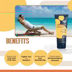 Beardhood SPF 50 PA+++ OMC & Oxybenzone Free Sunscreen,  50g