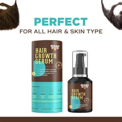 Beardhood Beard and Hair Growth Serum -Biotin, Collagen Peptide, Ginseng & Saw Palmetto, 50ml