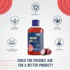 Beardhood Onion Oil with Redensyl for Hair Growth and Anti Hairfall , 250ml