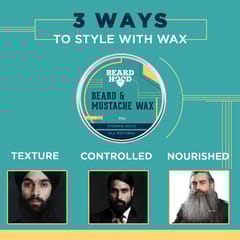 Beardhood All Natural Mustache And Beard Wax For Strong Hold, 30 gms