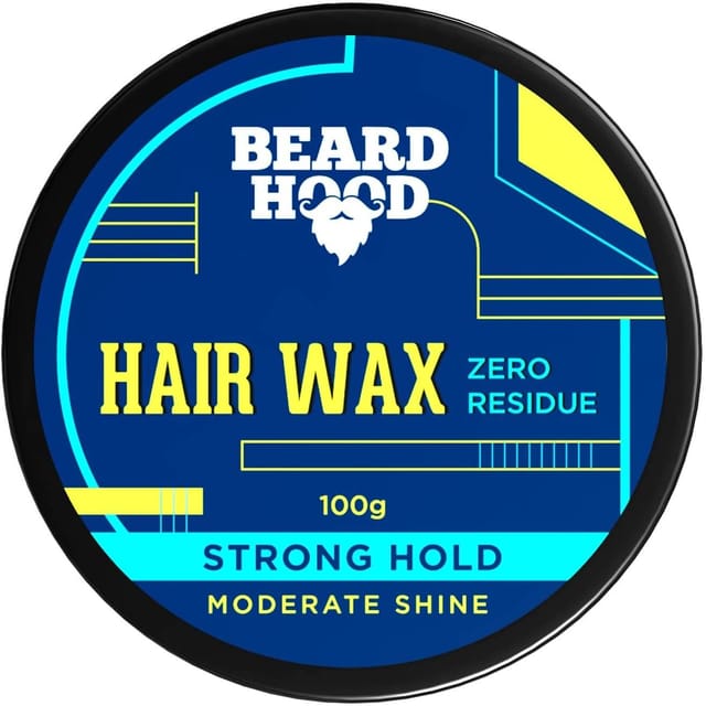 Beardhood Zero Residue Strong Hold Hair Wax 100g | Moderate Shine | Zero Toxin & Vegan