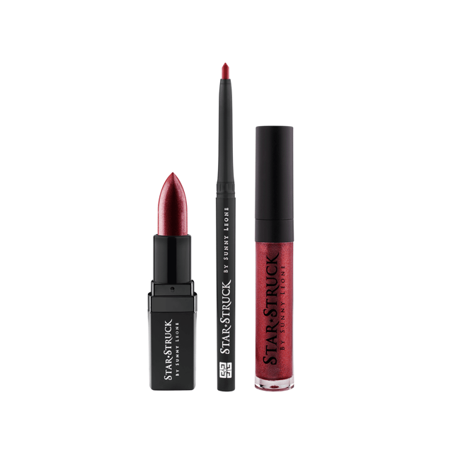 Star Struck 3 Piece Lip Set (Intense Matte Lip color,Liquid Lip Color,Lip Liner)