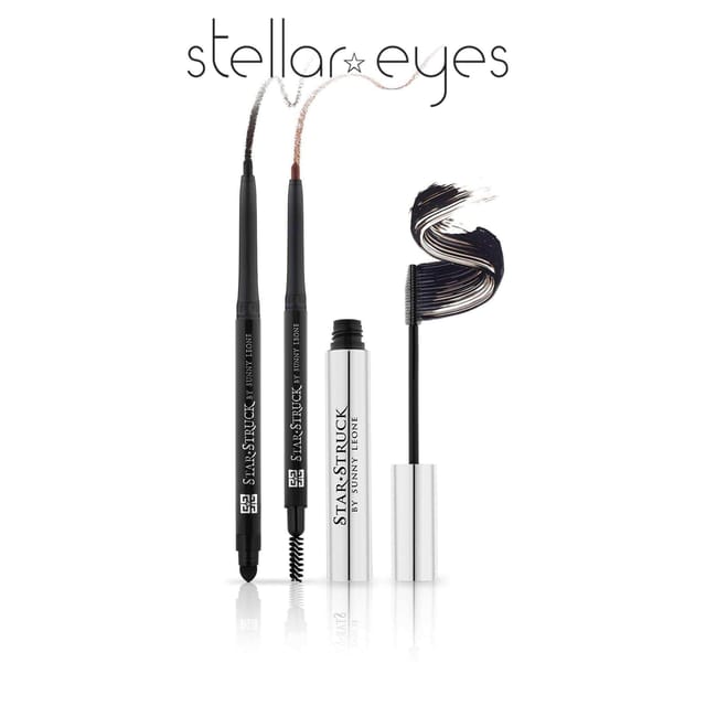 Star Struck- Stellar Eyes 3pc Kit- Brown (Volumizing Masacara, Eye Definer, Brow Pencil)
